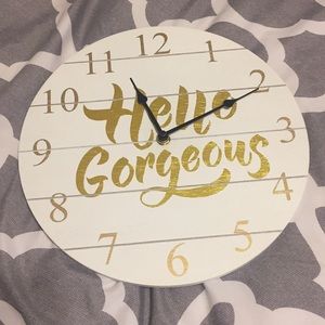 Hello Gorgeous Clock